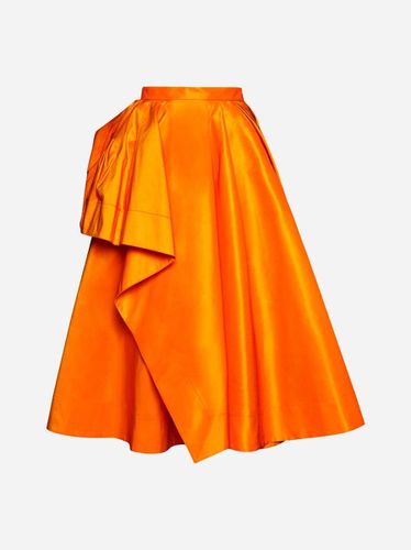 Asymmetric Taffeta Midi Skirt - Alexander McQueen - Modalova