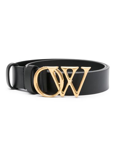 Off-White Black Calf Leather Belt - Off-White - Modalova