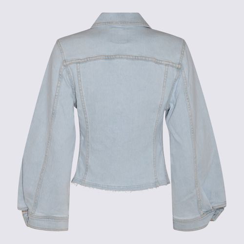 Light Blue Cotton Denim Jacket - Pinko - Modalova