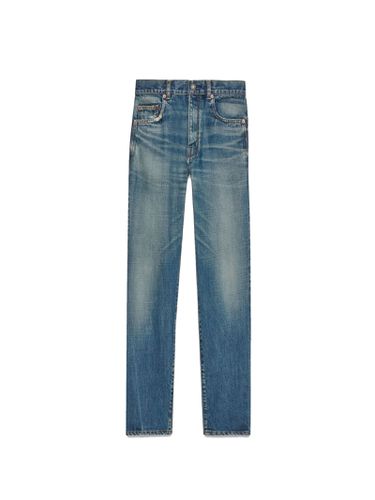 Straight Jeans In Vintage Denim - Saint Laurent - Modalova