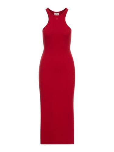 Long Jersey Dress With Side Split - Courrèges - Modalova