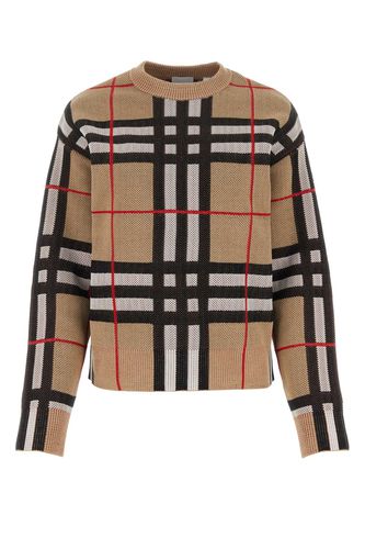 Embroidered Stretch Piquet Sweater - Burberry - Modalova