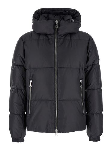 Grami Down Jacket With Hood And Logo Patch In Tech Fabric Man - TATRAS - Modalova