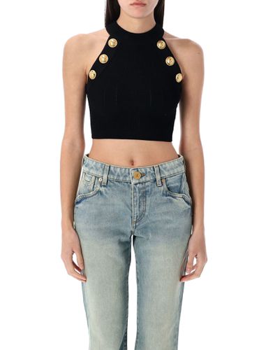 Balmain 6 Btn Halter Neck Top - Balmain - Modalova