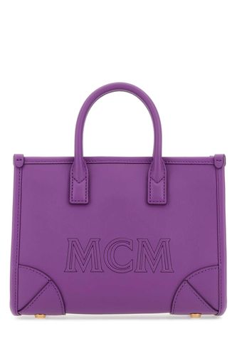 Light Purple Leather Mini Mã¼nchen Handbag - MCM - Modalova