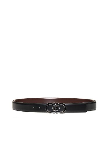 Reversible And Adjustable Gancini Belt - Ferragamo - Modalova