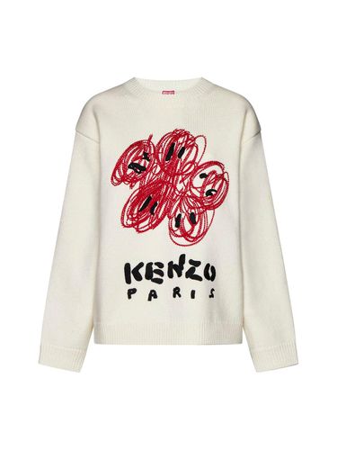 Drawn Varsity Embroidered Knitted Jumper - Kenzo - Modalova