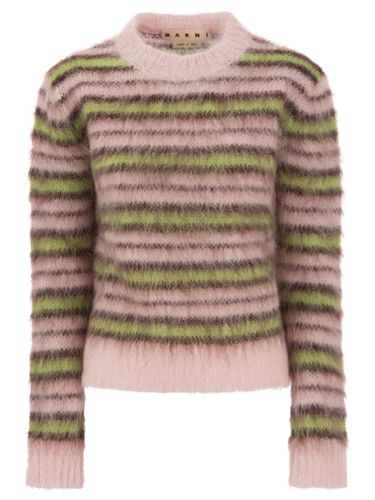 Striped Mohair And Wool Pullover - Marni - Modalova