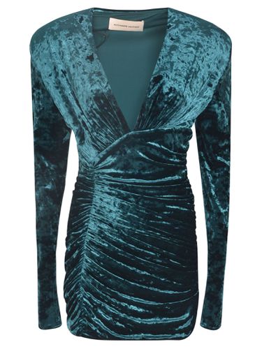 Velvet V-neck Mini Dress - Alexandre Vauthier - Modalova