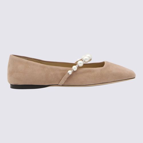 Pink Suede Ade Ballerina Flats - Jimmy Choo - Modalova