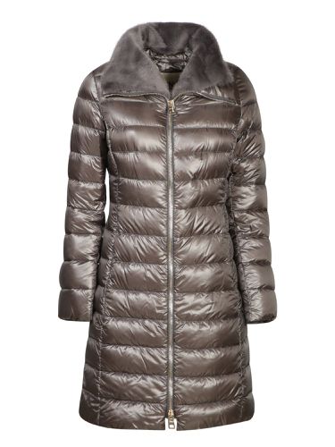 Elisa Long Ecofur Anthracite Jacket - Herno - Modalova