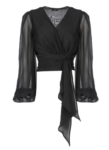 Elisabetta Franchi Black Silk Shirt - Elisabetta Franchi - Modalova