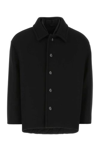 Black Wool Blend Coat - Valentino Garavani - Modalova