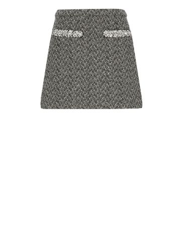 Self-portrait Wool Blend Mini Skirt - self-portrait - Modalova