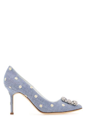 Embroidered Fabric Hangisi Pumps - Manolo Blahnik - Modalova