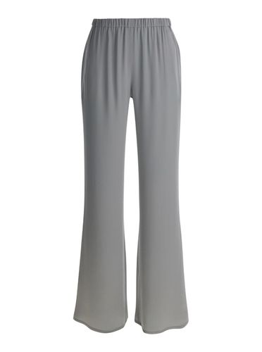 Grey Loose Pants With Elastic Waistband In Silk Blend Woman - Antonelli - Modalova