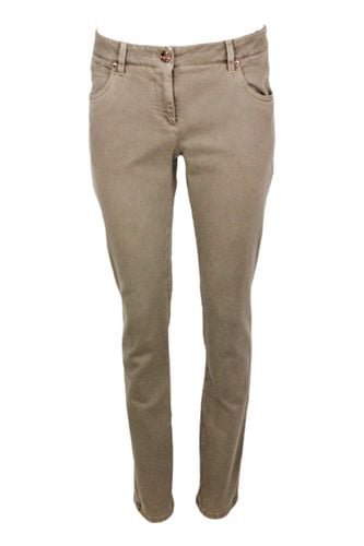 Five-pocket Garment-dyed Stretch Denim Trousers - Brunello Cucinelli - Modalova