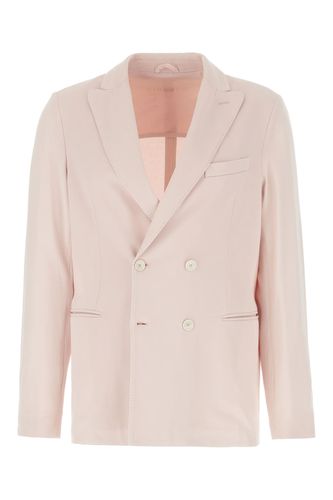 Pastel Pink Stretch Cotton Blazer - Circolo 1901 - Modalova