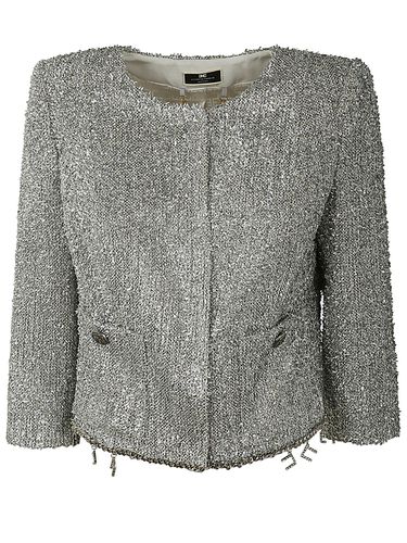 Elisabetta Franchi Lettering Jacket - Elisabetta Franchi - Modalova