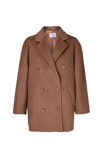 Cappuccino Wool Blend Rebus Coat - Max Mara - Modalova