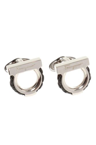 Ferragamo Logo Engraved Cufflinks - Ferragamo - Modalova