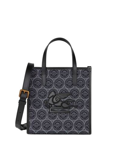 Love Trotter Medium Bag In Jacquard Denim - Etro - Modalova