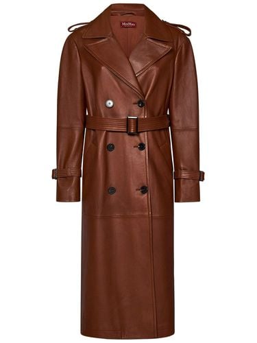 Double-breasted Belted Coat - Max Mara Studio - Modalova