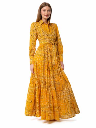 Woman Ochre Bandanna Long Dress Jensen - MC2 Saint Barth - Modalova