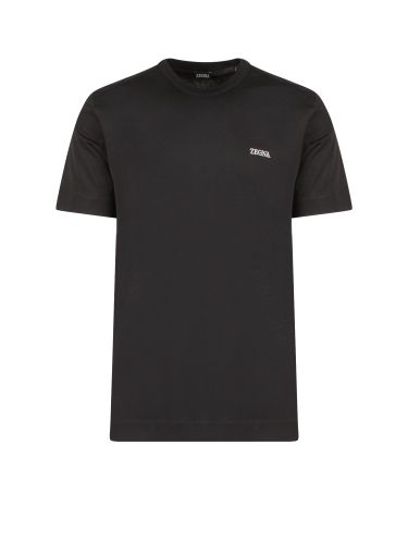 Basic T-shirt With Logo Embroidery - Zegna - Modalova