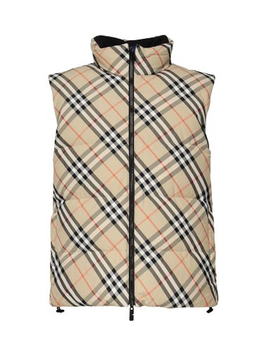 Printed Nylon Reversible Down Jacket - Burberry - Modalova