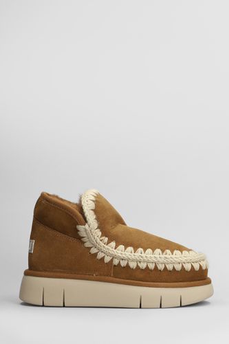 Eskimo Bounce Low Heels Ankle Boots In Suede - Mou - Modalova