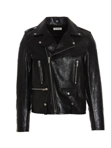 Classic Motorcycle Leather Jacket - Saint Laurent - Modalova