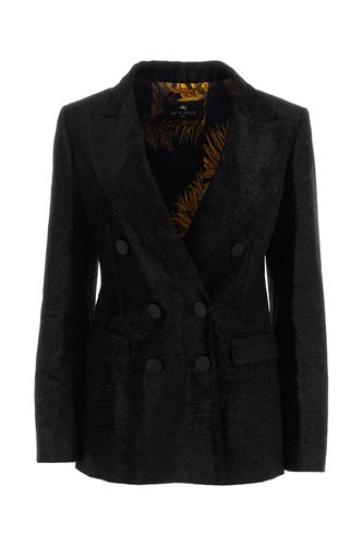 Etro Black Viscose Blend Blazer - Etro - Modalova