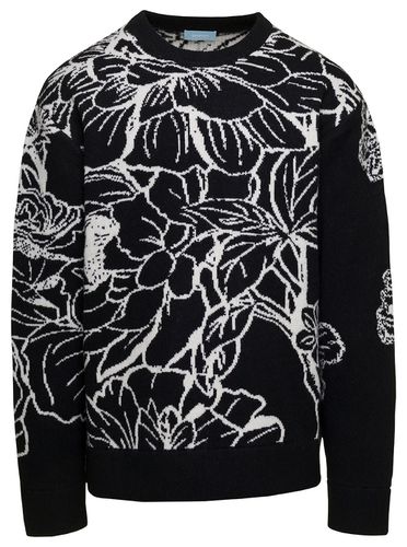 Knit Crewneck Sweater Flowers - 3.Paradis - Modalova