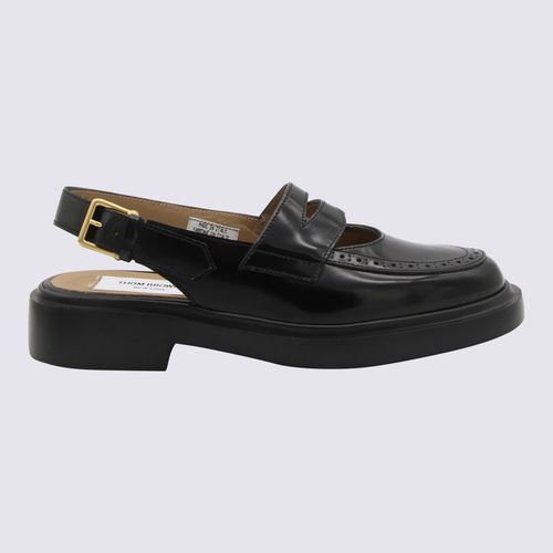 Thom Browne Black Leather Loafers - Thom Browne - Modalova