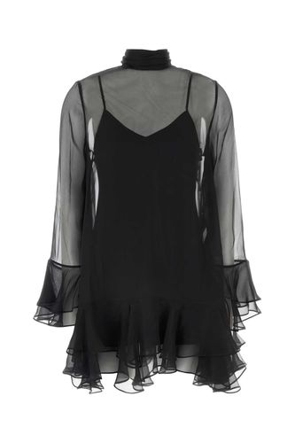 Black Chiffon Dress - Valentino Garavani - Modalova