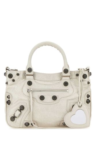 Chalk Nappa Leather Neo Cagole Tote M Handbag - Balenciaga - Modalova