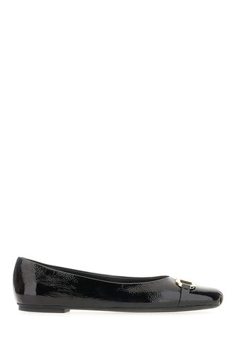 Black Leather Zilu Ballerinas - Ferragamo - Modalova