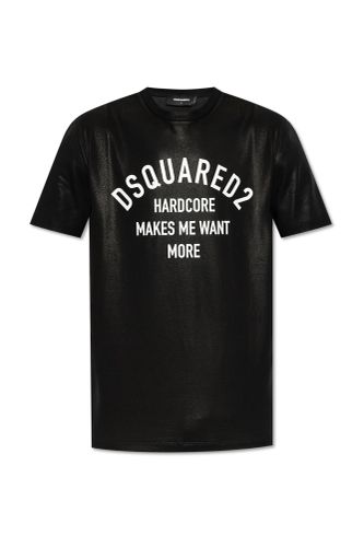 Crewneck T-shirt With Logo Printed On The Front In Cotton Man - Dsquared2 - Modalova