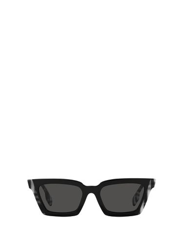 Be4392u Black / Check White Black Sunglasses - Burberry Eyewear - Modalova