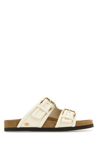 Ivory Leather Fussfriend Slippers - Valentino Garavani - Modalova