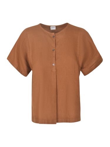 Band Collar Plain Short-sleeved Shirt - Aspesi - Modalova