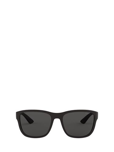 Ps 01us Black Rubber Sunglasses - Prada Linea Rossa - Modalova