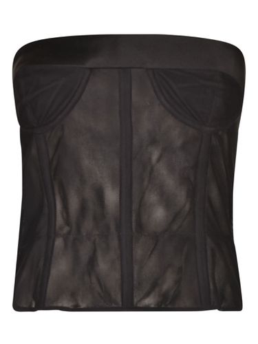 Rear Zipped Cropped Top - Maison Margiela - Modalova