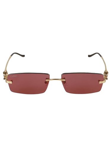 Rectangular Long Sunglasses Sunglasses - Cartier Eyewear - Modalova