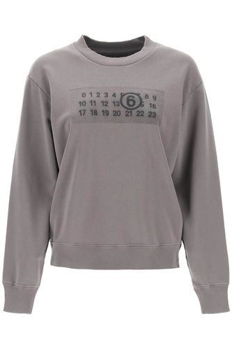 Sweatshirt With Numeric Logo Print - MM6 Maison Margiela - Modalova
