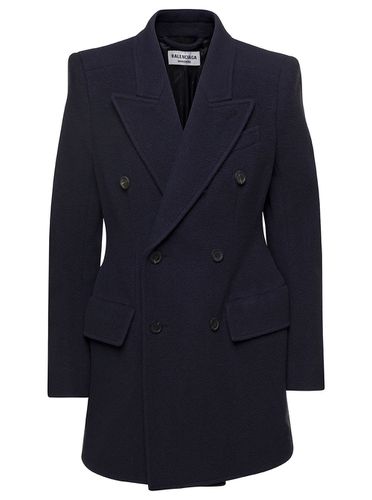 Hourglass Double-breasted Jacket With Peaked Revers In Brushed Wool Woman - Balenciaga - Modalova