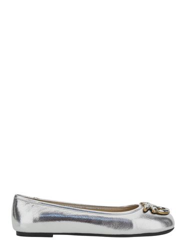 Gioia 03 Ballet Shoes With Love Birds Diamond Cut Logo On The Front In Laminated Leather Woman - Pinko - Modalova