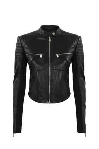 Batman Leather Biker Jacket Pinko - Pinko - Modalova