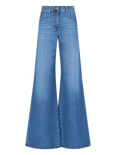 Versace Blue Cotton Jeans - Versace - Modalova